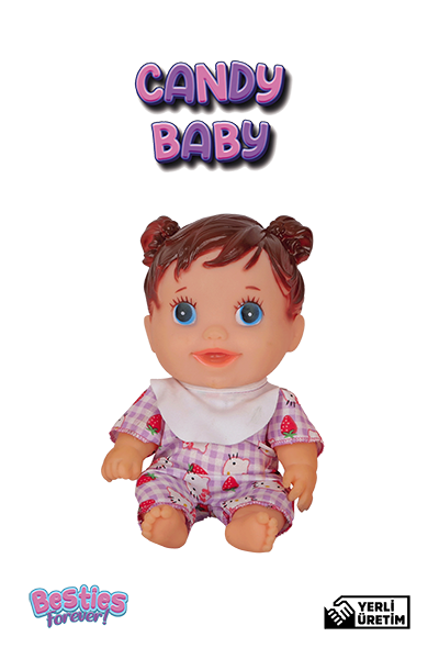 Candy Baby Oyuncak Et Bebek - Kahverengi - Görsel 3